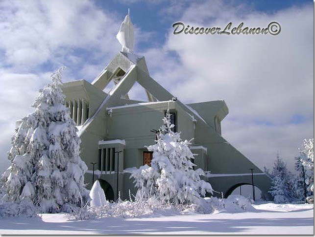Church Ehden snow