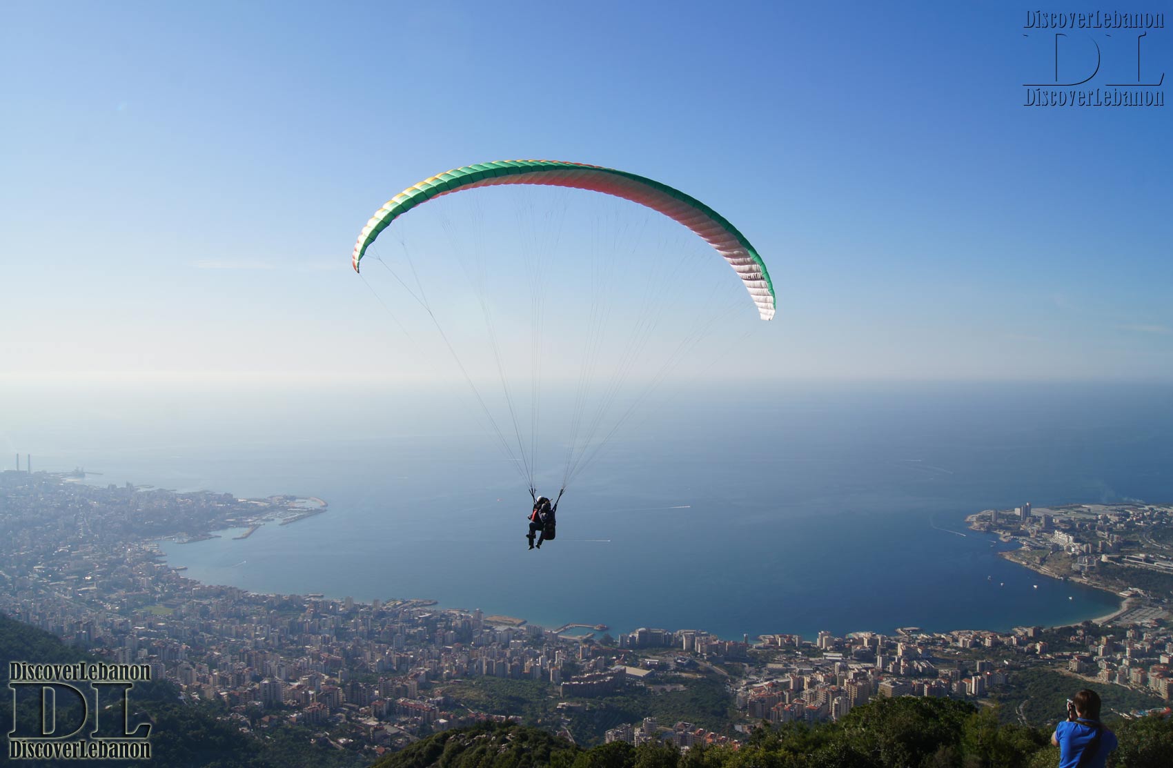 Paragliding activity in Jounieh Lebanon
