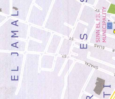 Maps of Beirut Location and address: dahr el jamal, sinn el fil municipality, ghazal street