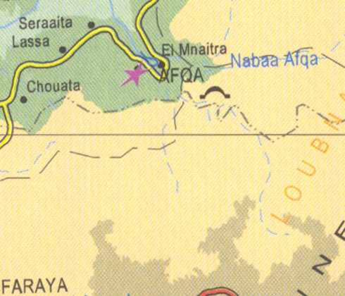 Maps of Lebanon, Location and address, faraya, afqa, nabaa afqa, el mnaitra, villages