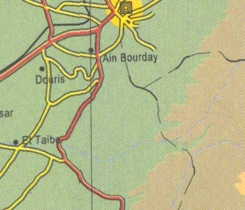 Maps of Lebanon, Location and address, ain bourday, douris, et taibe