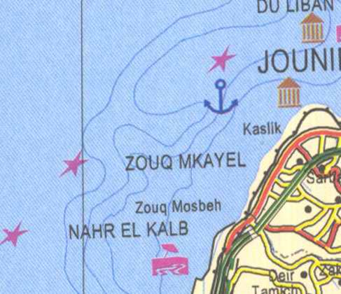 Maps of Lebanon, Location and address, kaslik, zouk mkayel, zouk mosbeh, nahr el kalb, jounieh, sarba