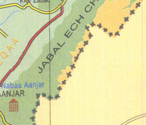 Maps of Lebanon, Location and address, nabaa aanjar