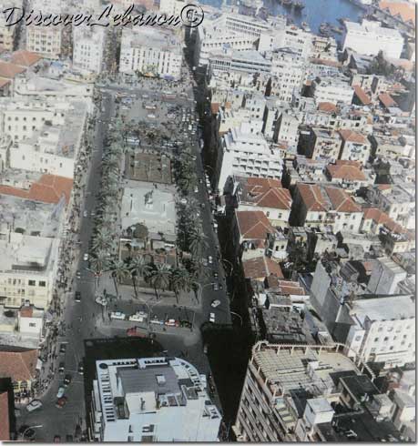 Martyrs Square from sky